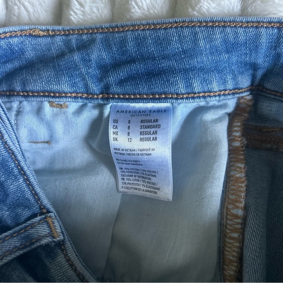 American Eagle Outfitters Women's US8 Super Stretch Blue Denim Jeans - Picture 9 of 11